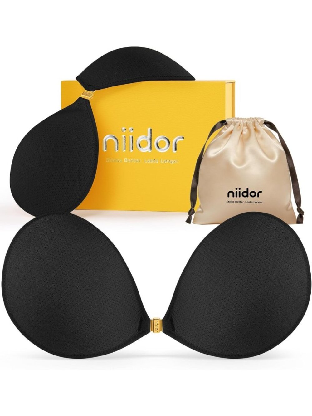 Ultra Invisible Sticky Bra - Adhesive Strapless Push-Up Silicone, Multiple Sizes